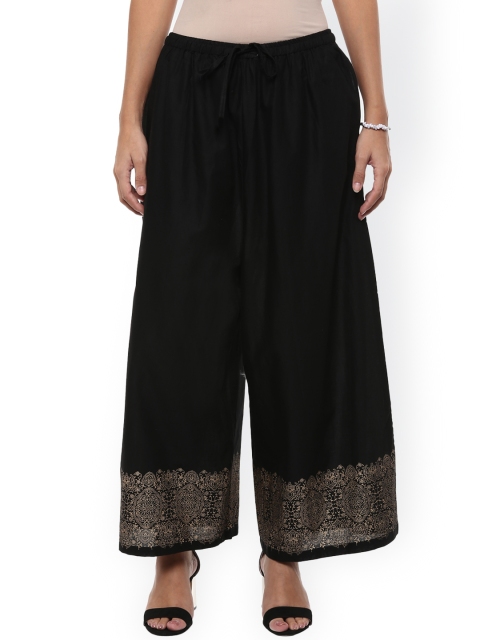 

Bhama Couture Black Relaxed Fit Palazzos, Navy blue