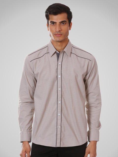 

SHIRT THEORY Men Brown Comfort Casual Shirt