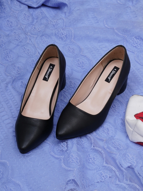 

Sherrif Shoes Black Colourblocked Party Block Mules