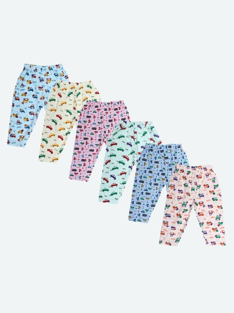 

Superminis Kids Pack of 6 Printed Cotton Lounge Pants, Multi