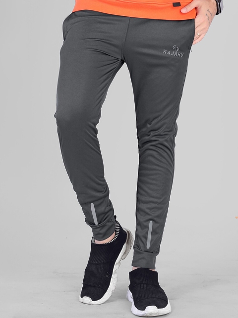 

KAJARU Men Grey Melange Solid Joggers