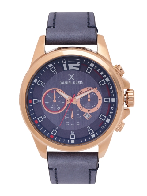 

Daniel Klein Premium Men Gunmetal-Toned Striped Dial Watch DK11201-3, Metallic