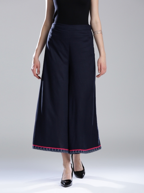 

W Navy Palazzos, Navy blue