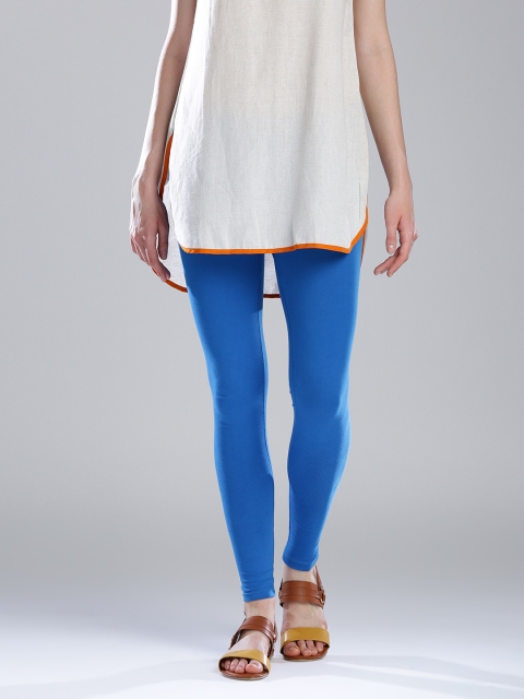 

W Blue Ankle-Length Leggings