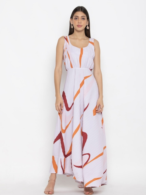 

SEW YOU SOON Off White Crepe Maxi Dress