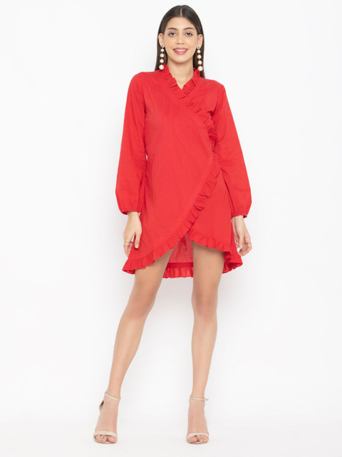 

SEW YOU SOON Red Wrap Dress