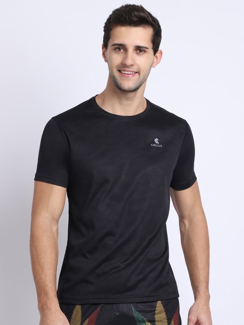 

Gallus Men Black Dri-FIT Training or Gym T-shirt