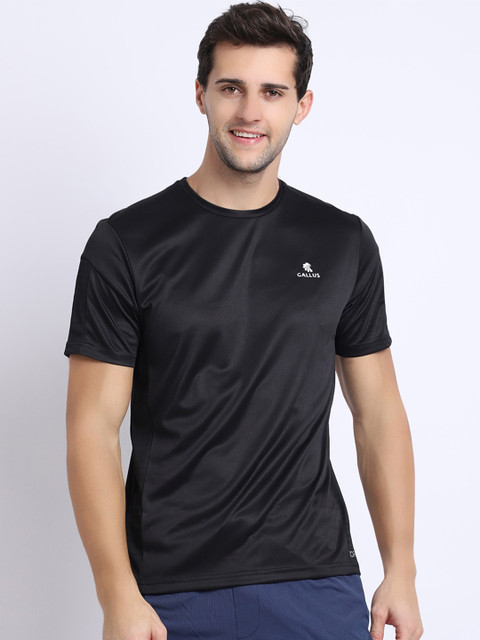 

Gallus Men Black Dri-FIT Training or Gym T-shirt