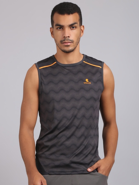

Gallus Men Grey Printed Dri-FIT T-shirt
