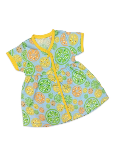 

Born Babies Green Ethnic Motifs A-Line Dress