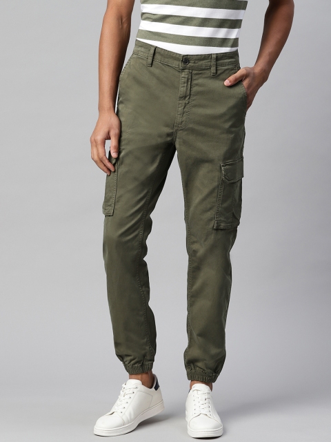 

Marks & Spencer Men Olive Green Cargos Trousers