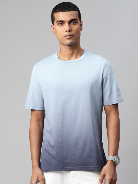 

Marks & Spencer Men Blue Dyed Pure Cotton T-shirt