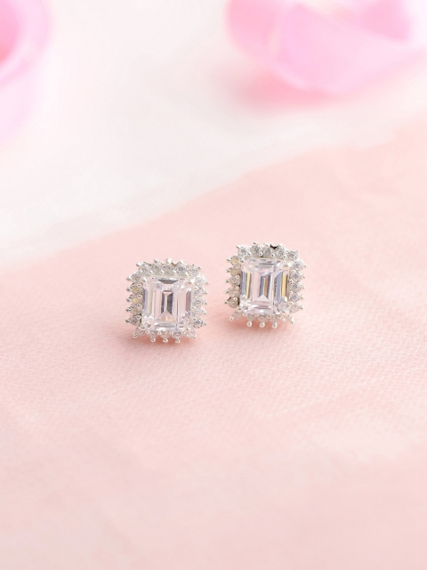 

Hiara Jewels Silver-Toned Contemporary Studs Earrings