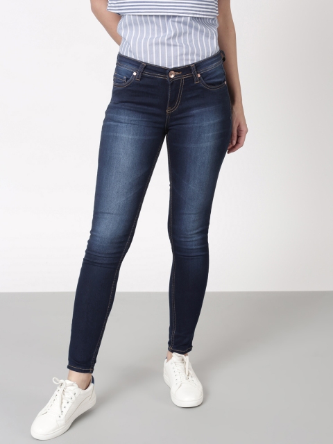 

ether Women Blue Skinny Fit Low-Rise Clean Look Jeans