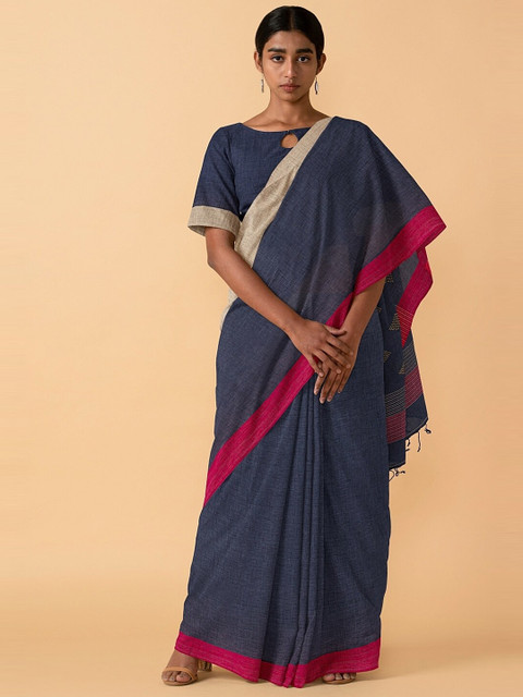 

Taneira Blue & Magenta Pure Cotton Saree