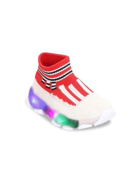 

Hopscotch Unisex Kids Red High-Top Sneakers
