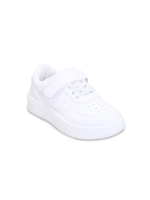 

Hopscotch Unisex Kids White Perforations PU Sneakers