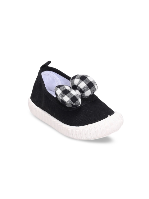 

Hopscotch Girls Black Striped Slip-On Sneakers