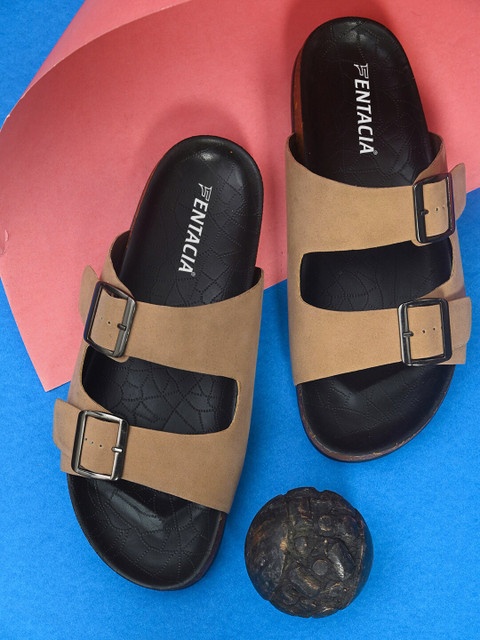 

Fentacia Men Beige Suede Comfort Sandals