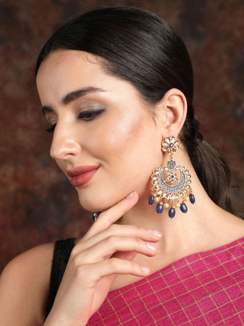

Ishin Gold-Toned Floral Chandbalis Earrings