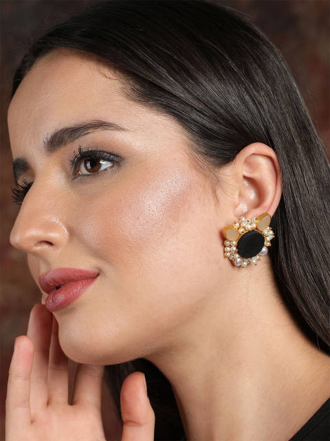 

Ishin Gold-Toned Circular Studs Earrings
