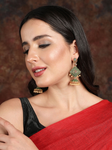 

Ishin Gold-Toned Classic Jhumkas Earrings