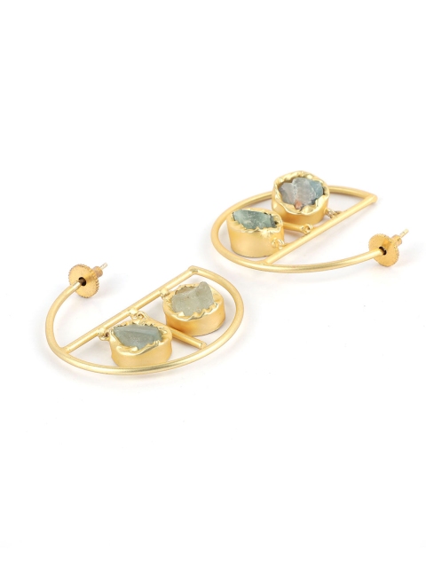 

Ishin Gold-Toned Contemporary Drop Earrings