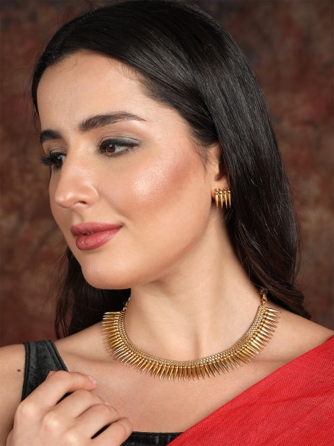 

Ishin Women Gold -Plated Temple Choker Jewelry Set