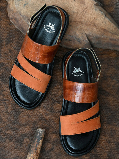 

ALBERTO MORENO Men Tan Comfort Sandals