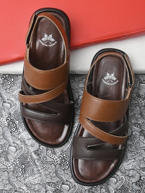 

ALBERTO MORENO Men Tan Comfort Sandals
