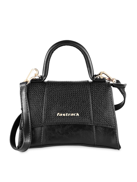 

Fastrack Black Textured PU Structured Satchel