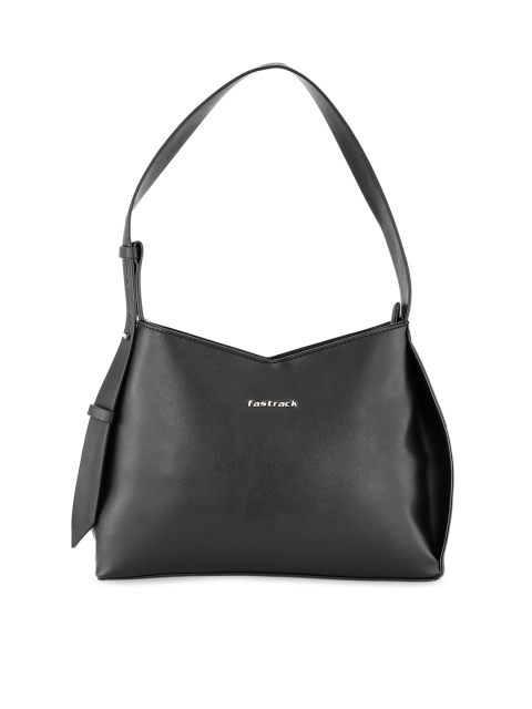

Fastrack Black PU Structured Shoulder Bag