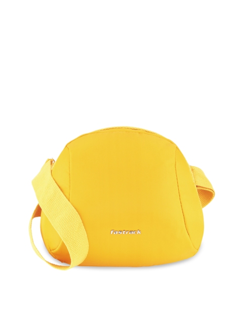 

Fastrack Mustard PU Structured Sling Bag with Tasselled