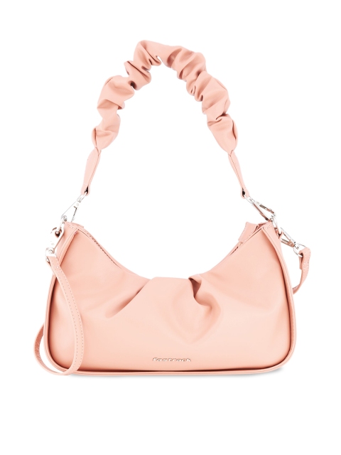 

Fastrack Pink PU Structured Shoulder Bag with Tasselled