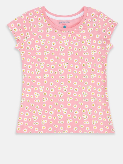 

Pantaloons Junior Girls Pink Floral Printed T-shirt