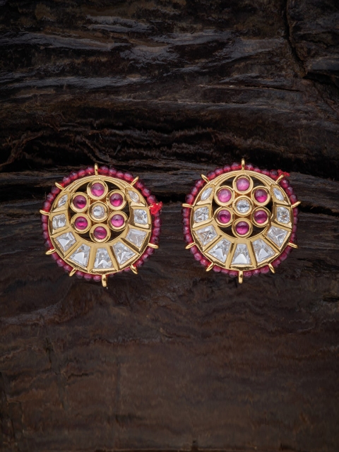 

Kushal's Fashion Jewellery Red Contemporary Studs Earrings