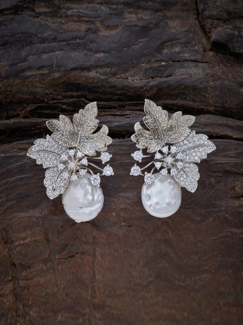 

Kushal's Fashion Jewellery White Contemporary Studs Earrings