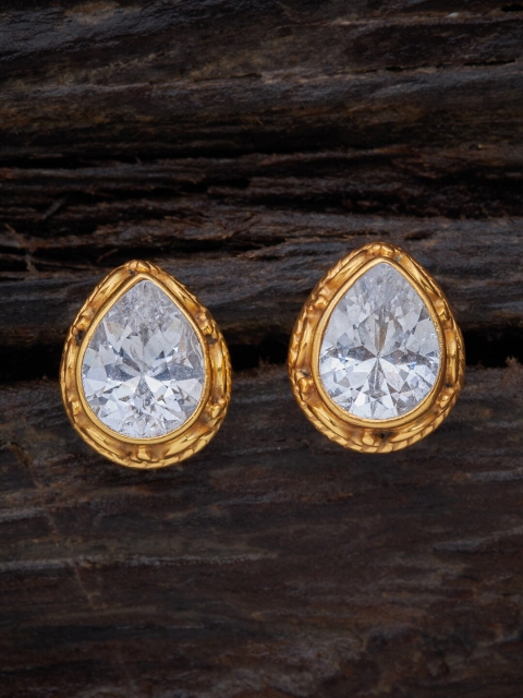 

Kushal's Fashion Jewellery White 92.5 Pure Silver Contemporary Studs Earrings