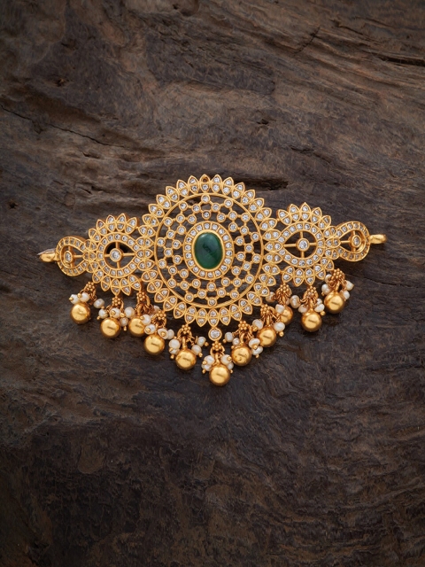 

Kushal's Fashion Jewellery Women Green & Gold-Toned Silver Armlet Bracelet