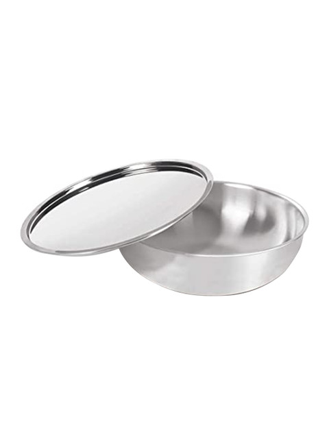 

Femora Stainless Steel Tri-ply Kadhai Without Handle with Lid