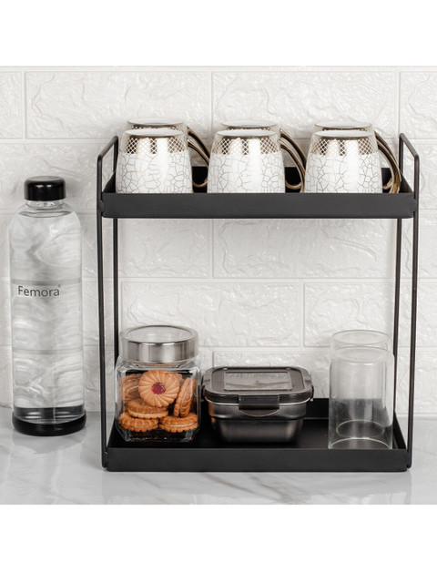 

Femora Black 2-Tier Kitchen Storage Rack