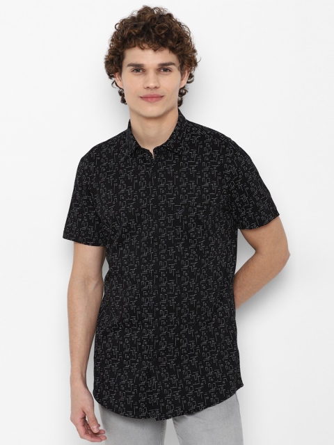 

Allen Solly Men Black Slim Fit Printed Casual Shirt