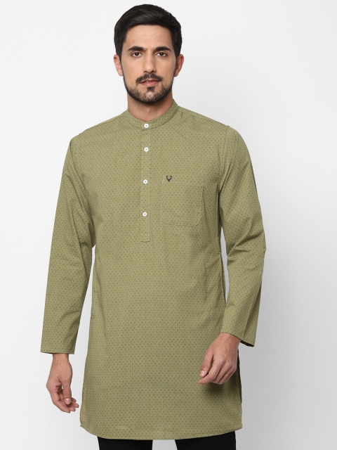 

Allen Solly Men Olive Green Printed Casual Shirt