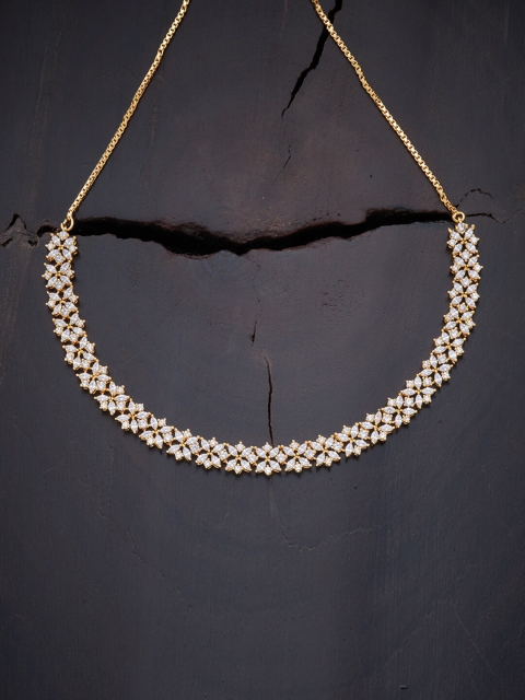 

Kushal's Fashion Jewellery Gold-Toned & White Gold-Plated Necklace