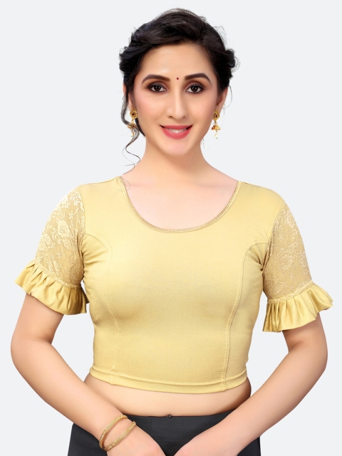 

SIRIL Beige Woven Design Saree Blouse