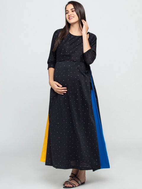 

CHARISMOMIC Black Maternity Maxi Dress