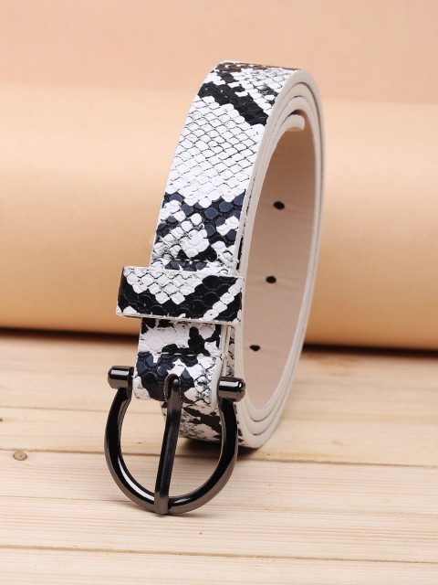 

URBAN ALFAMI Women White Printed PU Belt