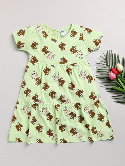 

Dear to Dad Girls Green A-Line Dress