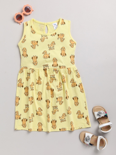 

Dear to Dad Girls Yellow A-Line Dress