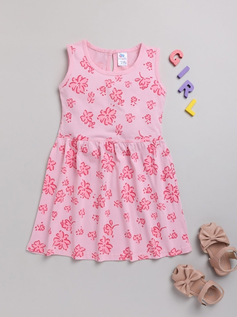 

Dear to Dad Girls Pink Floral A-Line Dress